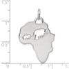 Lex & Lu Sterling Silver Africa Continent w/Elephant Cutout Pendant - 3 - Lex & Lu