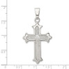 Lex & Lu Sterling Silver Polished and Textured Cross Pendant LAL106202 - 3 - Lex & Lu