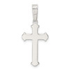 Lex & Lu Sterling Silver Polished and Texture Center Finish Cross Pendant - 4 - Lex & Lu