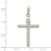 Lex & Lu Sterling Silver Polished and Textured INRI Cross Pendant - 3 - Lex & Lu