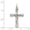 Lex & Lu Sterling Silver Satin Antiqued Crucifix Pendant - 3 - Lex & Lu