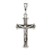 Lex & Lu Sterling Silver Antiqued Crucifix Charm LAL106254 - Lex & Lu