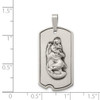 Lex & Lu Sterling Silver Satin Antiqued St. Christopher Dog Tag Pendant - 4 - Lex & Lu