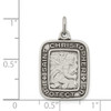 Lex & Lu Sterling Silver Antiqued Square St. Christopher Medal Pendant - 3 - Lex & Lu