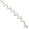 Lex & Lu Sterling Silver Freshwater Cultured Button Pearl Bracelet 7.5'' - Lex & Lu