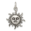 Lex & Lu Sterling Silver Antiqued Sun Charm LAL106343 - Lex & Lu