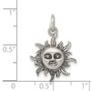 Lex & Lu Sterling Silver Antiqued Sun Charm LAL106343 - 3 - Lex & Lu