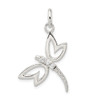 Lex & Lu Sterling Silver w/CZ Dragonfly Pendant - Lex & Lu