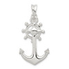 Lex & Lu Sterling Silver Polished Anchor Pendant - Lex & Lu