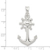 Lex & Lu Sterling Silver Polished Anchor Pendant - 3 - Lex & Lu