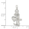 Lex & Lu Sterling Silver Polished Anchor Heart and Cross Pendant - 3 - Lex & Lu