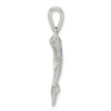 Lex & Lu Sterling Silver Blue Inlay Created Opal Dolphin Pendant - 2 - Lex & Lu