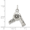 Lex & Lu Sterling Silver Antiqued Hairdryer Charm - 3 - Lex & Lu