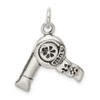 Lex & Lu Sterling Silver Antiqued Hairdryer Charm - 4 - Lex & Lu