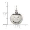 Lex & Lu Sterling Silver Antiqued Smiley Face Charm LAL106450 - 3 - Lex & Lu