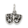 Lex & Lu Sterling Silver Antiqued Comedy/Tragedy Face Charms LAL106457 - 3 - Lex & Lu