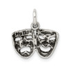 Lex & Lu Sterling Silver Antiqued Comedy/Tragedy Face Charms LAL106458 - 3 - Lex & Lu