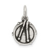 Lex & Lu Sterling Silver Antiqued Drum Charm - 4 - Lex & Lu