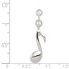 Lex & Lu Sterling Silver Polished Music Note Charm LAL106499 - 4 - Lex & Lu