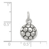 Lex & Lu Sterling Silver Antiqued Soccer Ball Charm LAL106514 - 4 - Lex & Lu