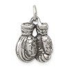 Lex & Lu Sterling Silver Antiqued Boxing Gloves Charm - Lex & Lu