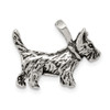 Lex & Lu Sterling Silver Antiqued Dog Charm LAL106538 - Lex & Lu