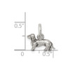 Lex & Lu Sterling Silver Antiqued Dog Charm LAL106544 - 3 - Lex & Lu