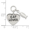 Lex & Lu Sterling Silver Cat Lover Pendant - 3 - Lex & Lu