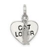 Lex & Lu Sterling Silver Cat Lover Pendant - 5 - Lex & Lu