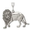 Lex & Lu Sterling Silver Antiqued Lion Charm LAL106571 - Lex & Lu