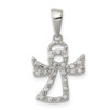 Lex & Lu Sterling Silver CZ Angel Pendant LAL106582 - Lex & Lu