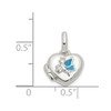 Lex & Lu Sterling Silver Blue Enamel Heart Locket - 4 - Lex & Lu