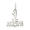 Lex & Lu Sterling Silver Polished #1 MOM Charm - Lex & Lu