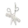 Lex & Lu Sterling Silver Comb & Scissors Charm - 4 - Lex & Lu