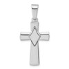 Lex & Lu Sterling Silver Polished Cross Pendant LAL106656 - Lex & Lu