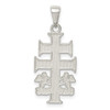Lex & Lu Sterling Silver Caravaca Double Cross w/Angels Crucifix Pendant LALQC8141 - Lex & Lu