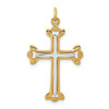 Lex & Lu Sterling Silver w/Rhodium & Gold-tone Cross Pendant LAL106685 - Lex & Lu