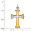 Lex & Lu Sterling Silver w/Rhodium & Gold-tone Cross Pendant LAL106685 - 3 - Lex & Lu