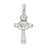 Lex & Lu Sterling Silver CZ Claddagh Cross Pendant - 4 - Lex & Lu