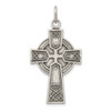 Lex & Lu Sterling Silver Antiqued Irish Cross Pendant LAL106700 - Lex & Lu