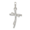 Lex & Lu Sterling Silver Polished CZ Cross Pendant LAL106711 - Lex & Lu