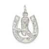 Lex & Lu Sterling Silver Horseshoe w/Boot Charm - Lex & Lu