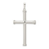 Lex & Lu Sterling Silver Polished Hollow Cross Pendant - Lex & Lu