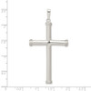 Lex & Lu Sterling Silver Polished Hollow Cross Pendant - 3 - Lex & Lu