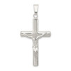 Lex & Lu Sterling Silver Polished Hollow Crucifix Cross Pendant LAL106734 - Lex & Lu