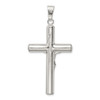 Lex & Lu Sterling Silver Polished Hollow Crucifix Cross Pendant LAL106734 - 4 - Lex & Lu