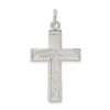 Lex & Lu Sterling Silver Polished Squared Cross Crucifix Pendant - 4 - Lex & Lu