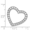 Lex & Lu Sterling Silver CZ Heart Slide Pendant - 3 - Lex & Lu