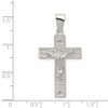 Lex & Lu Sterling Silver Polished Box Cross Crucifix Pendant - 3 - Lex & Lu