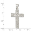 Lex & Lu Sterling Silver Polished & Textured Crucifix Pendant LAL106743 - 3 - Lex & Lu